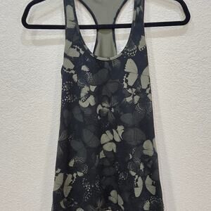 Lululemon Camo Green Butterfly Print Racerback Tank Top